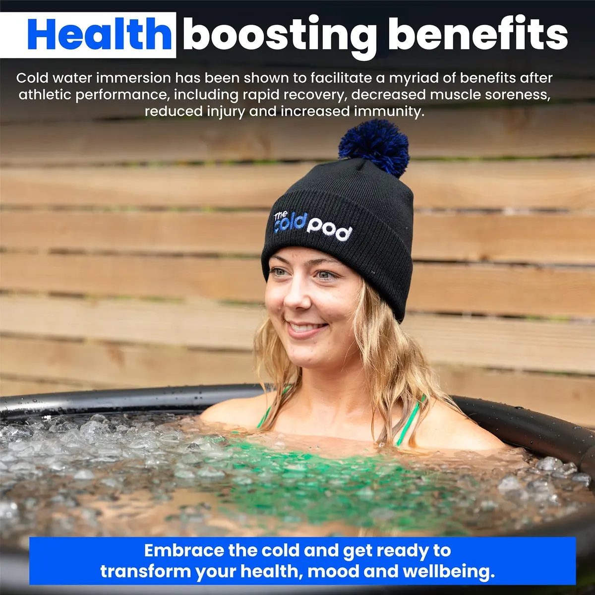 The Cold Pod Ice Bath Tub for Athletes 88 Gallons | Cold Water Recovery Pool with Cover - view 3