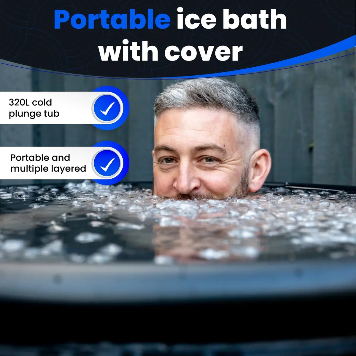 The Cold Pod Ice Bath Tub for Athletes 88 Gallons | Cold Water Recovery Pool with Cover - view 4