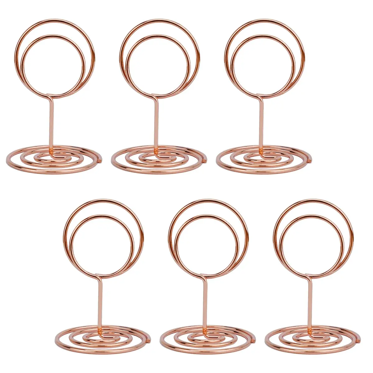 Jofefe Rose Gold Mini Place Card Holders, 5cm (1.97in) Height, 20-Pack | Stable Base for Weddings & Parties - main product image