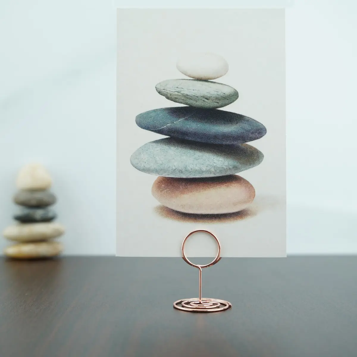 Jofefe Rose Gold Mini Place Card Holders, 5cm (1.97in) Height, 20-Pack | Stable Base for Weddings & Parties - view 5