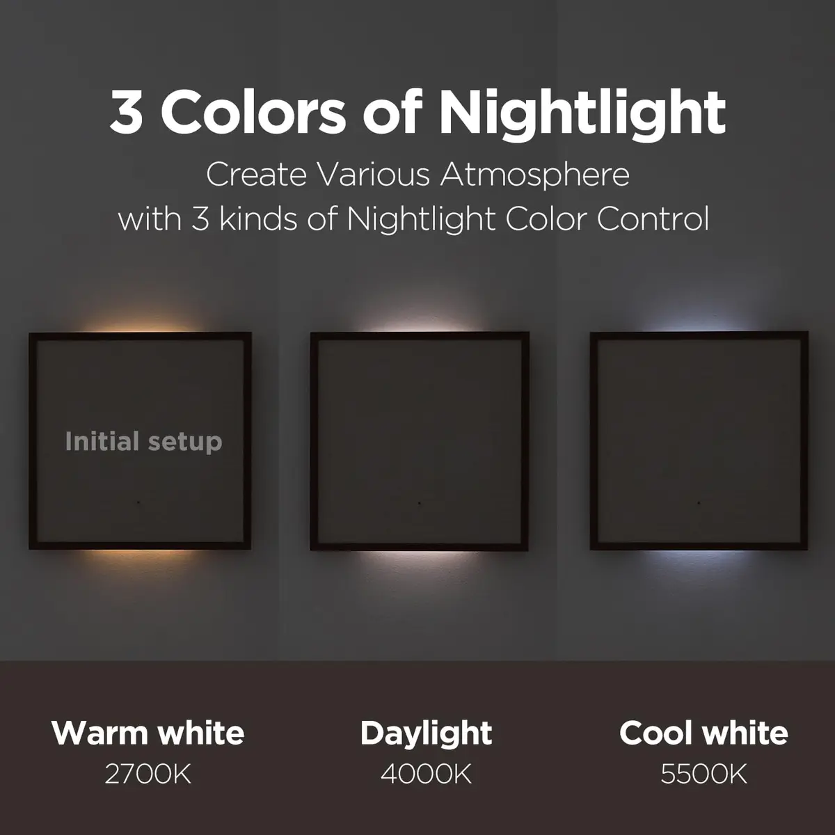 mooas Wooden Frame LED Silent Wall Clock 11.4 inches | Modern Digital with Nightlight & Alarm - view 4