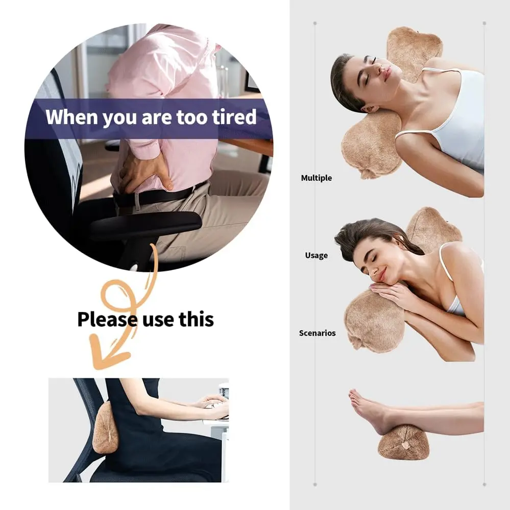 VCOMSOFT Adjustable Bone Shape Head Recliner Pillow 45.72cm (18") | Neck Support for Recliners - view 11