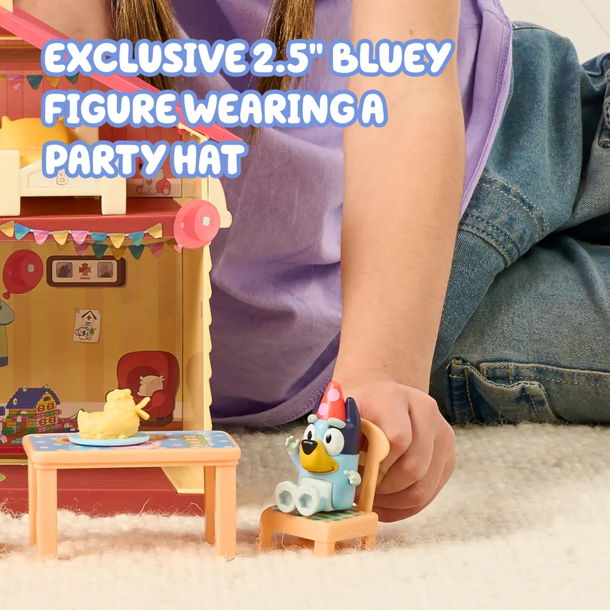 Bluey Celebration Home Playset Portable Birthday Party House with Bluey Figure & Accessories | Ages 3+ - view 2