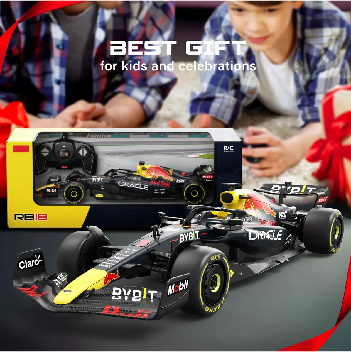 Voltz Toys Red Bull RB18 F1 RC Car 1:18 Scale | Officially Licensed Replica - view 7
