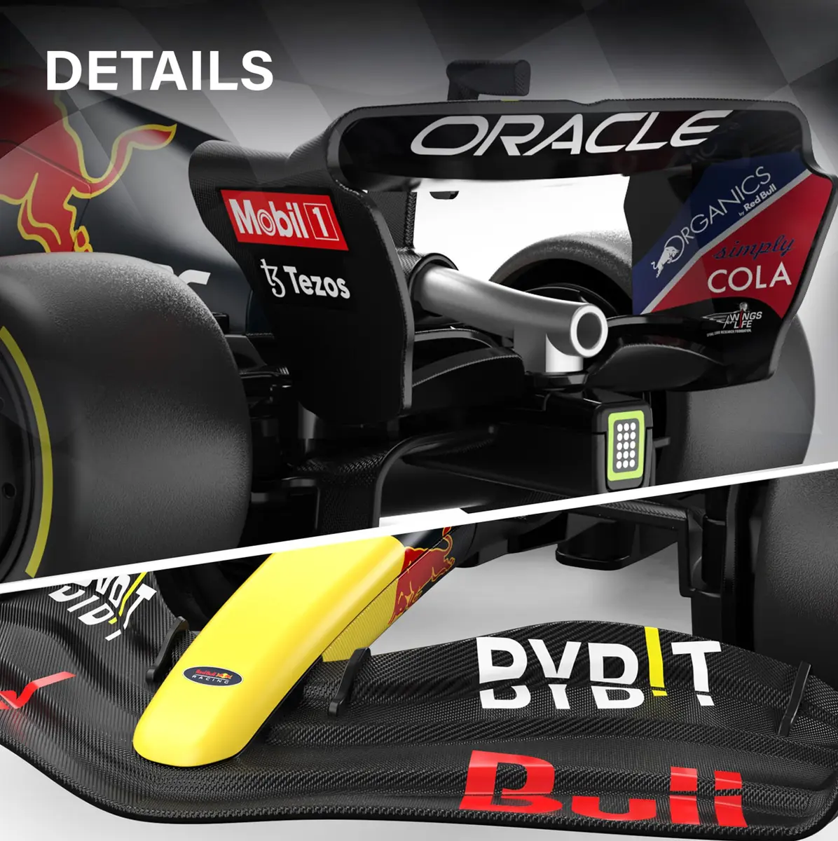 Voltz Toys Red Bull RB18 F1 RC Car 1:18 Scale | Officially Licensed Replica - view 8