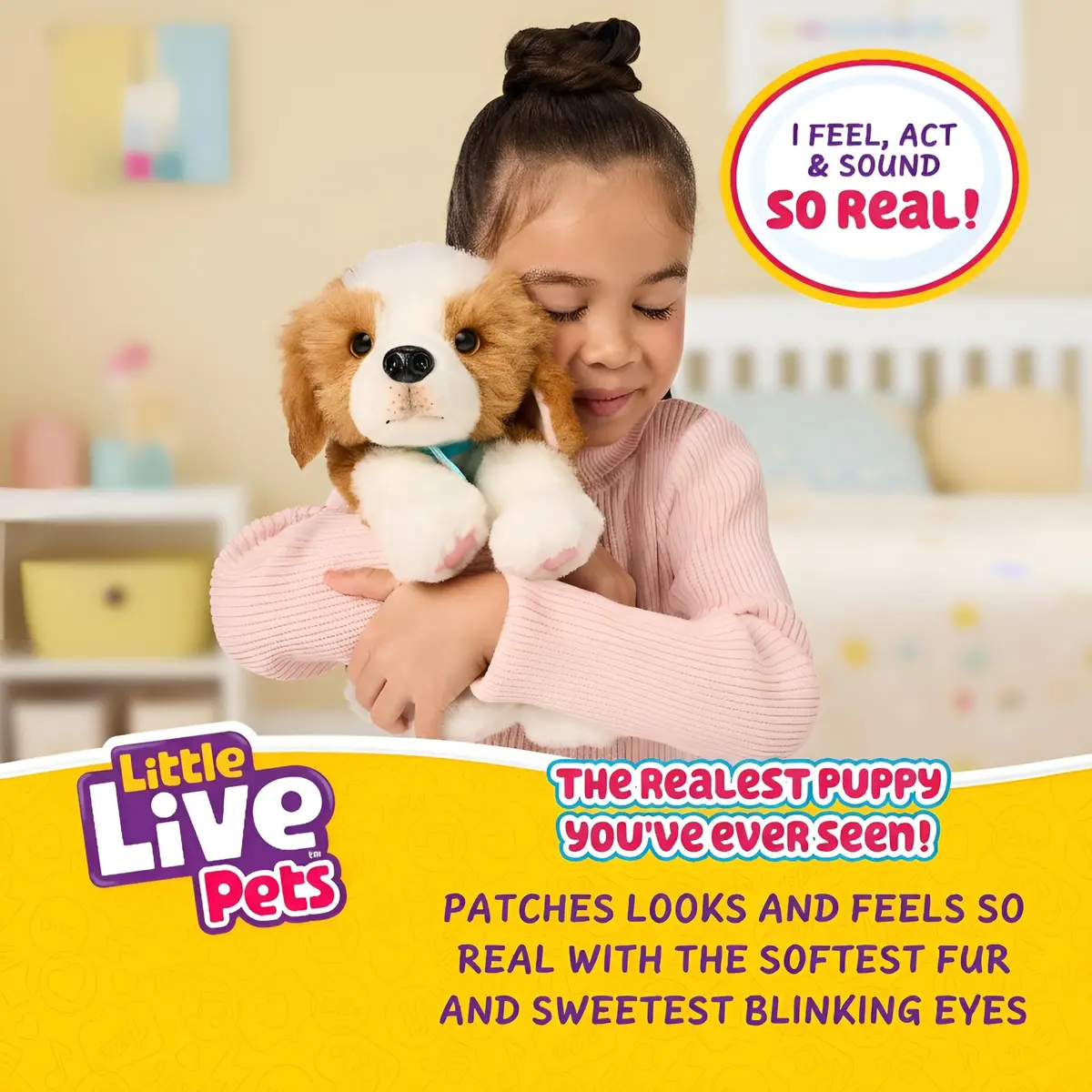 Little Live Pets Patches The Beagle Interactive Plush Dog Toy | Realistic Sounds & 2-in-1 Bed for Kids Ages 5+ - view 2