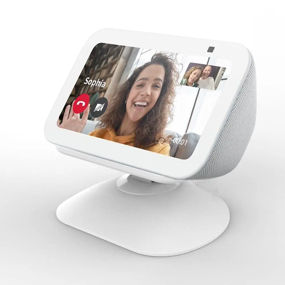 Dianves White Adjustable Stand for Echo Show 5 (3rd Gen) | Multi-Angle Rotation & Anti-Slip Base - view 7