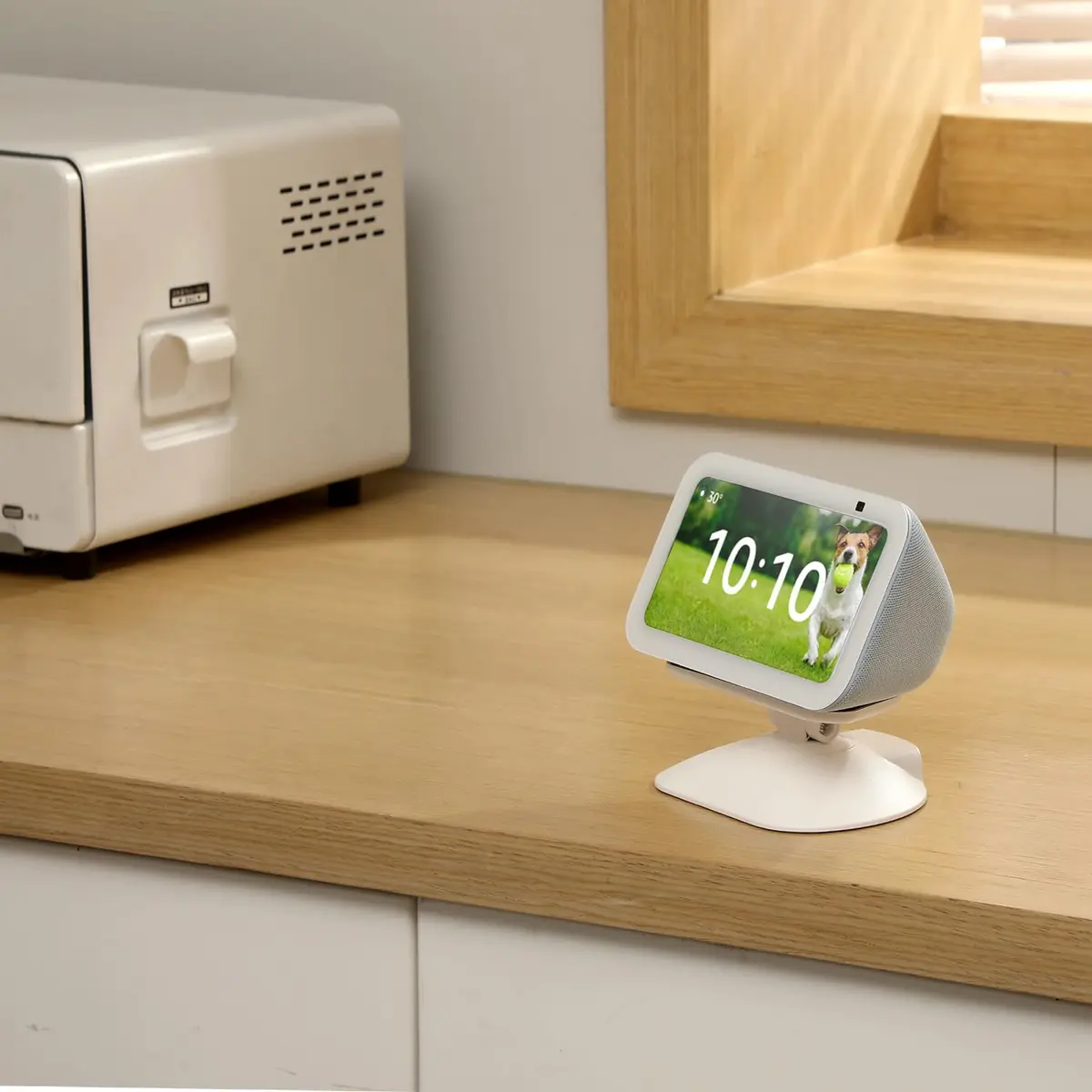 Dianves White Adjustable Stand for Echo Show 5 (3rd Gen) | Multi-Angle Rotation & Anti-Slip Base - view 2