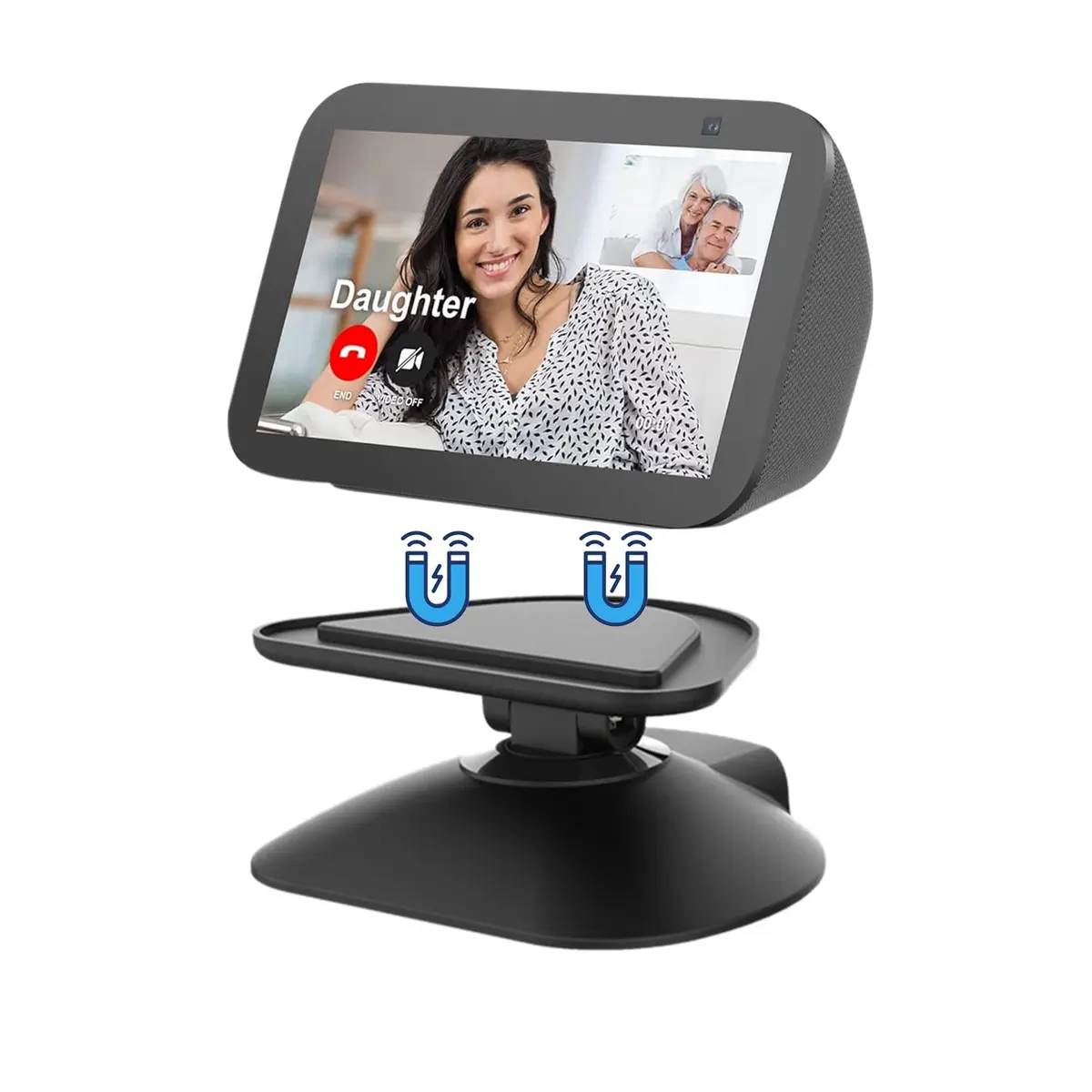 Dianves Adjustable Stand for Echo Show 5 (3rd Gen) | Multi-Angle Magnetic Anti-Slip Desk Mount - view 2