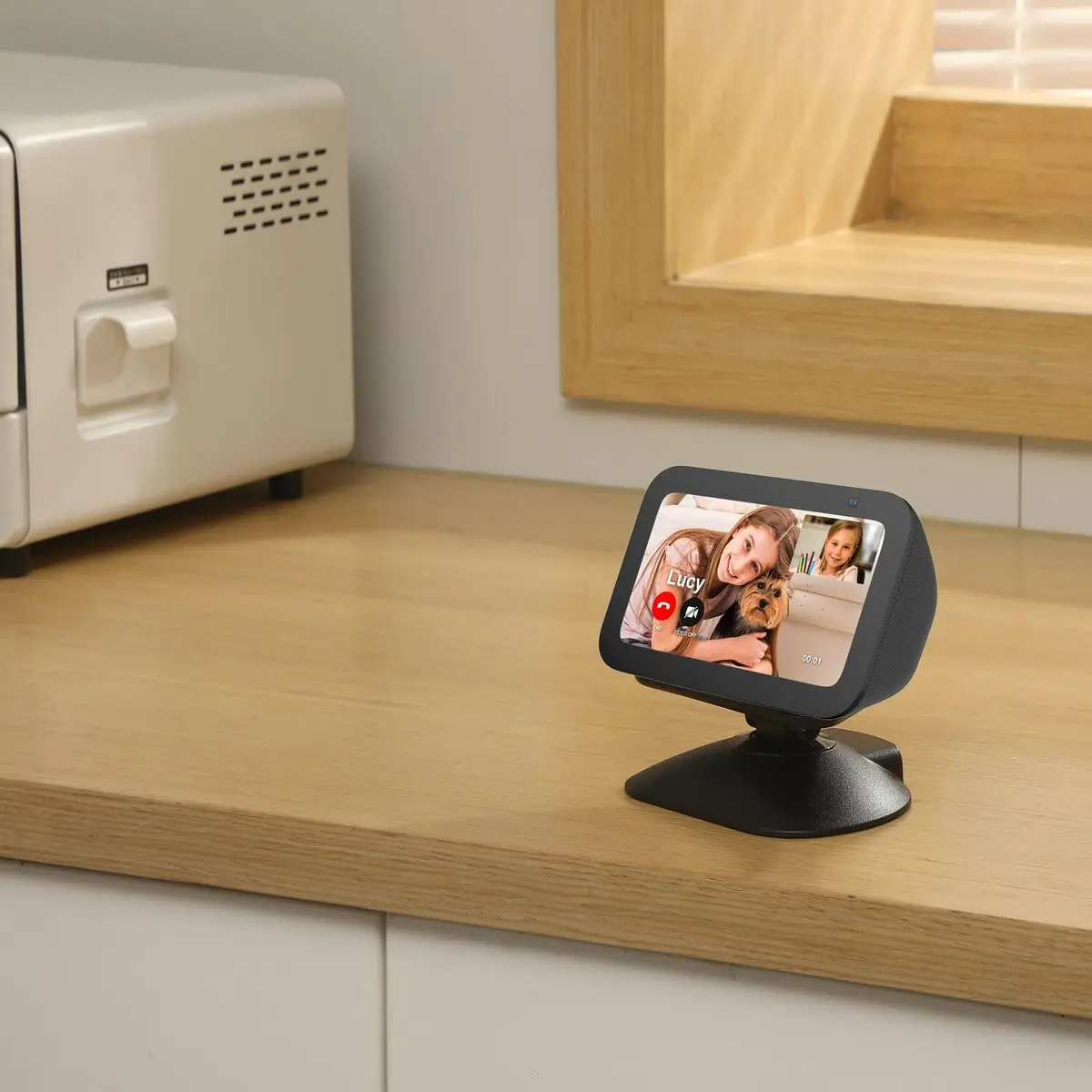 Dianves Adjustable Stand for Echo Show 5 (3rd Gen) | Multi-Angle Magnetic Anti-Slip Desk Mount - view 4