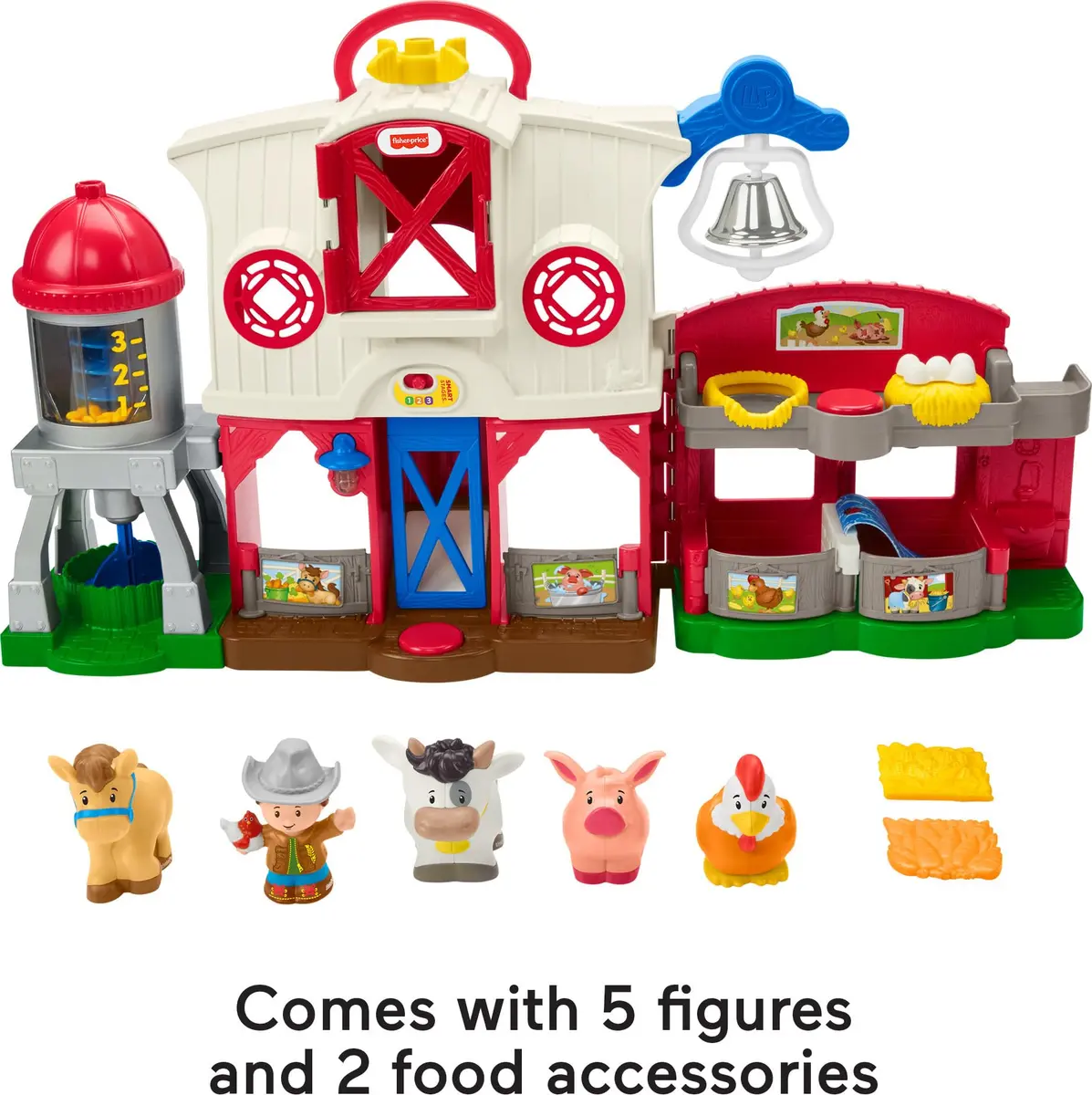 Fisher-Price Little People Caring for Animals Farm Playset | Toddler Farm Toy with Smart Stages (70-120 chars) - view 6