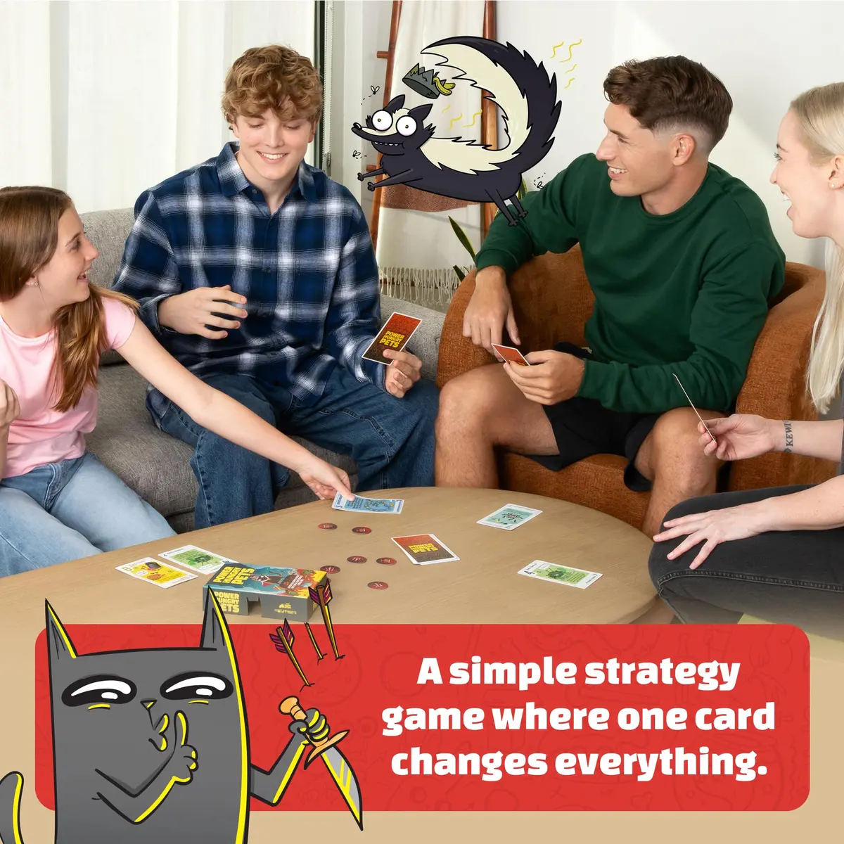 Exploding Kittens Power Hungry Pets Card Game | 2-6 Players, Age 7+ | Family Strategy Fun - view 3