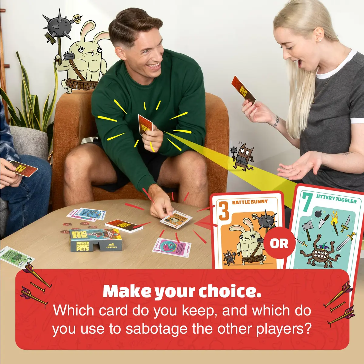 Exploding Kittens Power Hungry Pets Card Game | 2-6 Players, Age 7+ | Family Strategy Fun - view 4