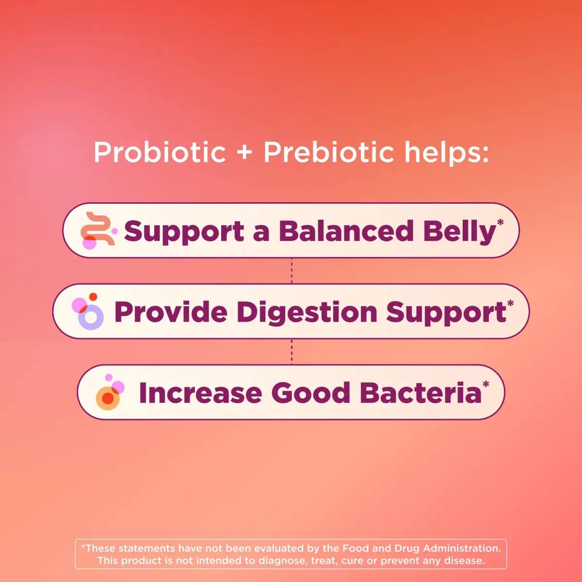 OLLY Probiotic + Prebiotic Gummy 60 Count | Digestive Support with 500 Million CFUs - view 3