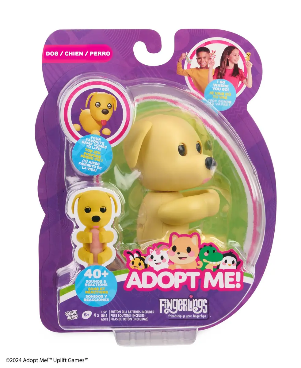 Fingerlings Adopt Me! x Interactive Dog Toy 3.14 x 3.14 x 4.92 inches | 40+ Sounds & Reactions - view 5