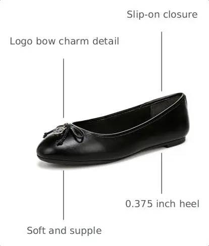 Sam & Libby Callan Ballet Flat Black 7.5 Medium | Soft, Supple, Casual Style - view 3