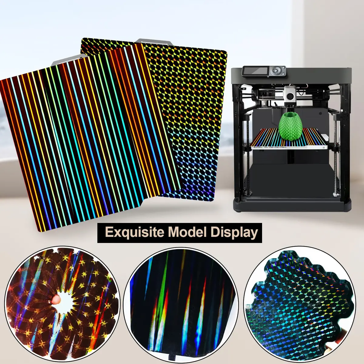 IdeaFormer-3D Build Plate for Bambu Lab X2D/X1C/X1/X1E/P1S/P2S/P1P | Double-Sided Light Beam & Phantom Pattern - view 7