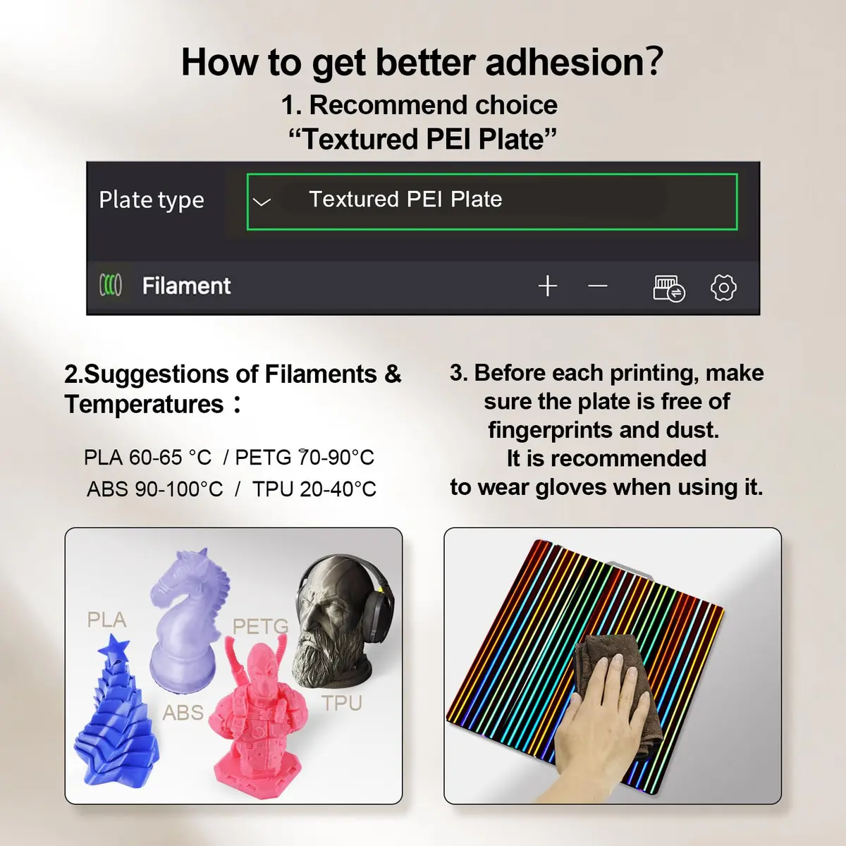 IdeaFormer-3D Build Plate for Bambu Lab X2D/X1C/X1/X1E/P1S/P2S/P1P | Double-Sided Light Beam & Phantom Pattern - view 3