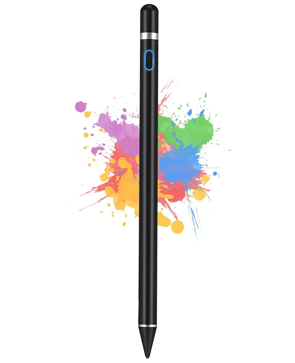 DOGAIN Stylus Pen for Touchscreen Devices, 1.5mm Fine Point Rechargeable Black | Compatible with iPad, iPhone, Android - main product image