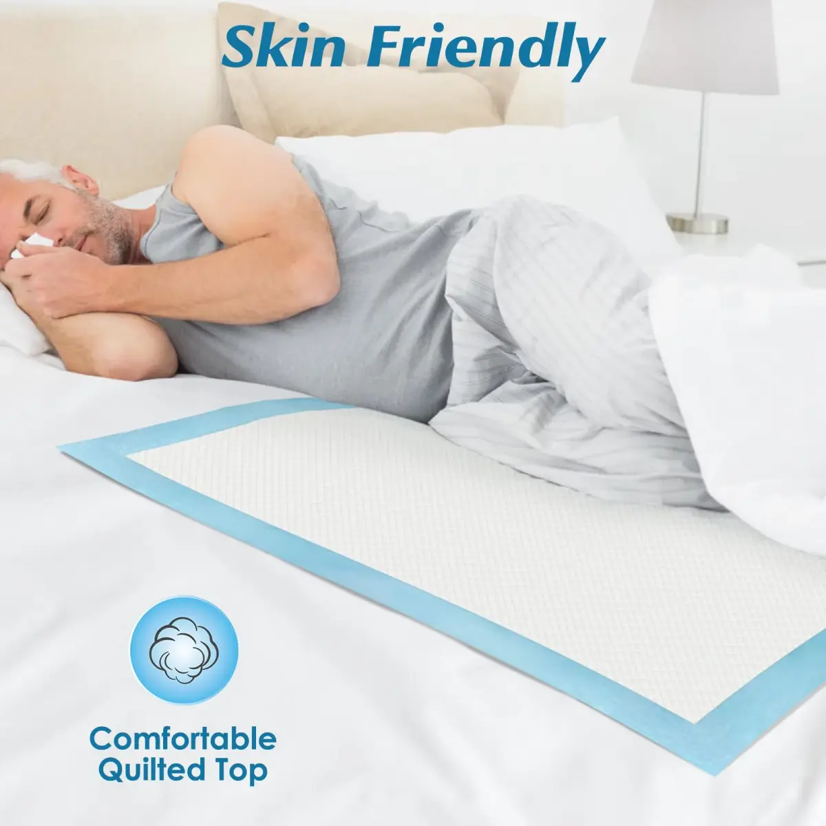 Wowflash Super Absorbency Disposable Underpads 76cm x 91cm (30" x 36") | 5-Layer Leakproof Protection - view 5