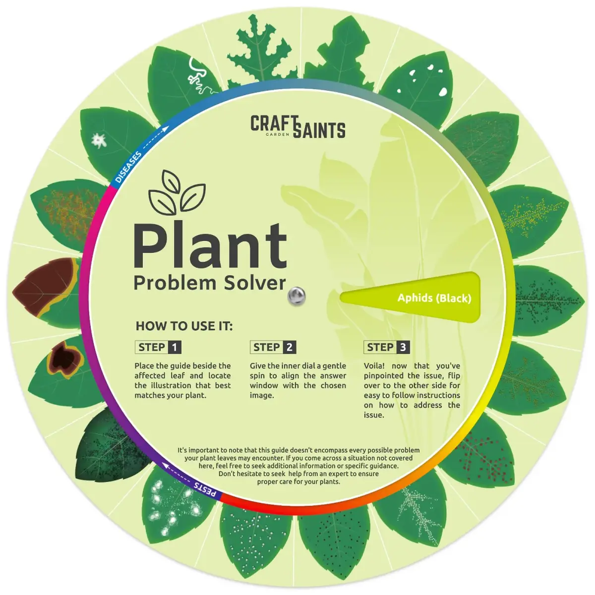 CraftSaints Garden Planner for Plant Problems 8.2 x 8.2 inches | Identify & Resolve 18 Common Issues - main product image