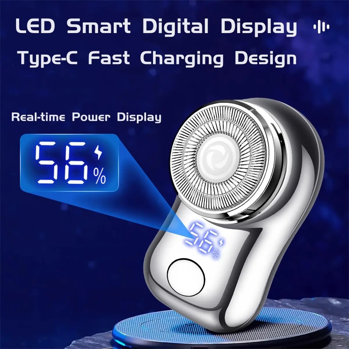 Reodolop Mini Electric Shaver Rotary Razor for Men & Women | USB C Rechargeable, Lightweight Travel Razor - view 5