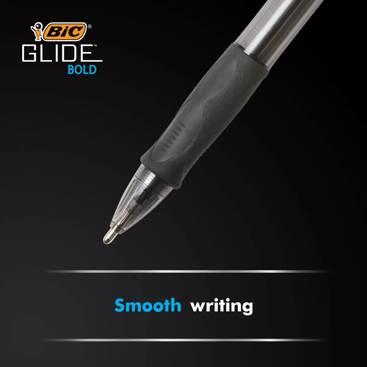 BIC Glide Bold Retractable Ball Pen, 1.6mm, Blue, 216 Count Total | Smooth Ink Flow for Students & Office - view 4