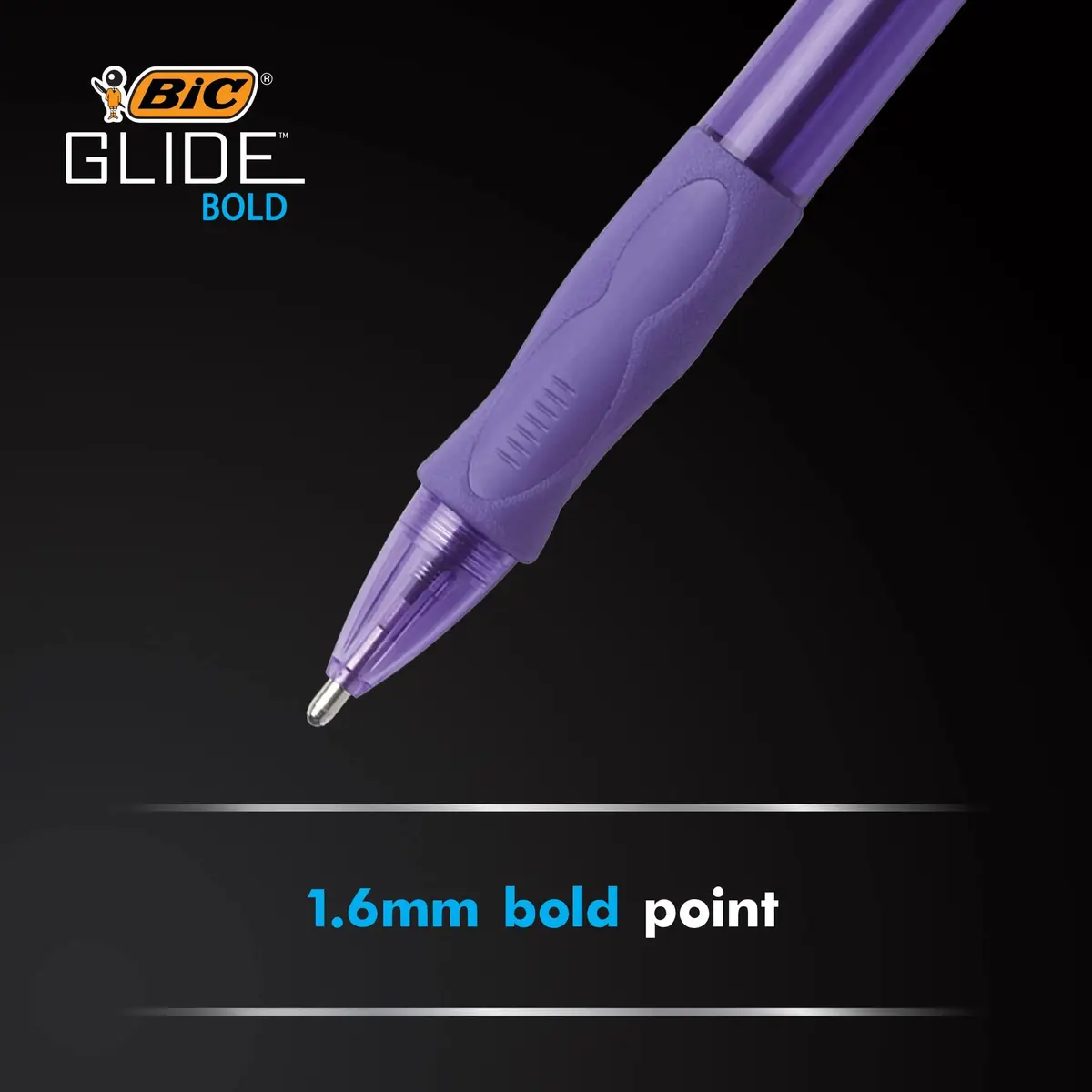BIC Glide Bold Retractable Ball Pen, 1.6mm, Blue, 216 Count Total | Smooth Ink Flow for Students & Office - view 5
