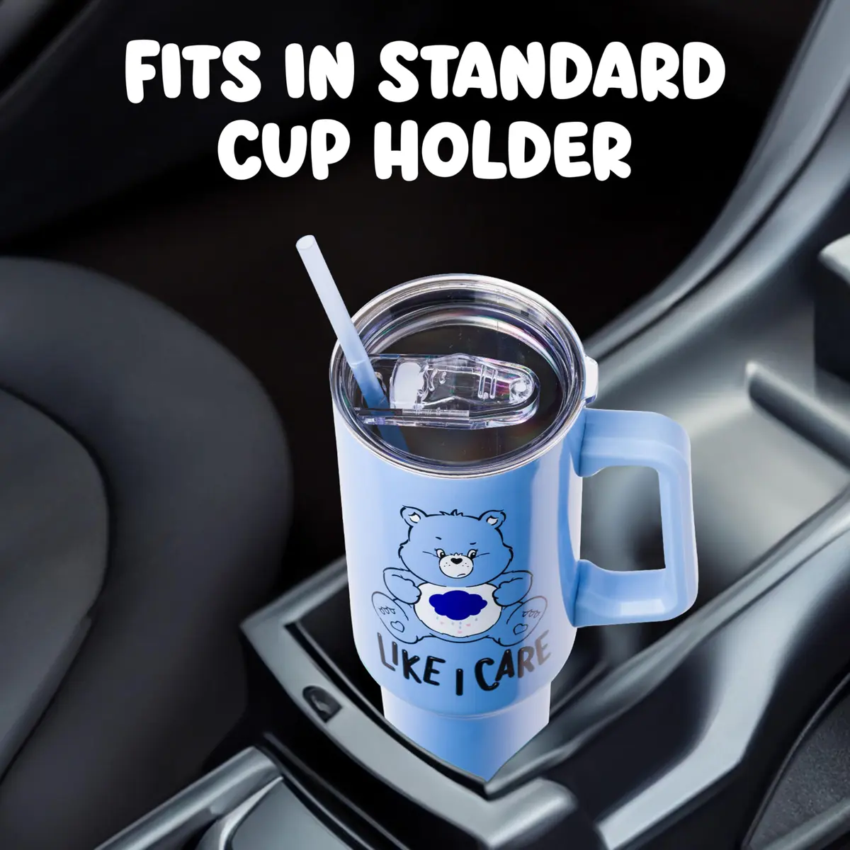 Silver Buffalo Care Bears Grumpy Bear Stainless Steel Tumbler 1.18 L (40 oz) | Insulated for Hot & Cold Drinks - view 3