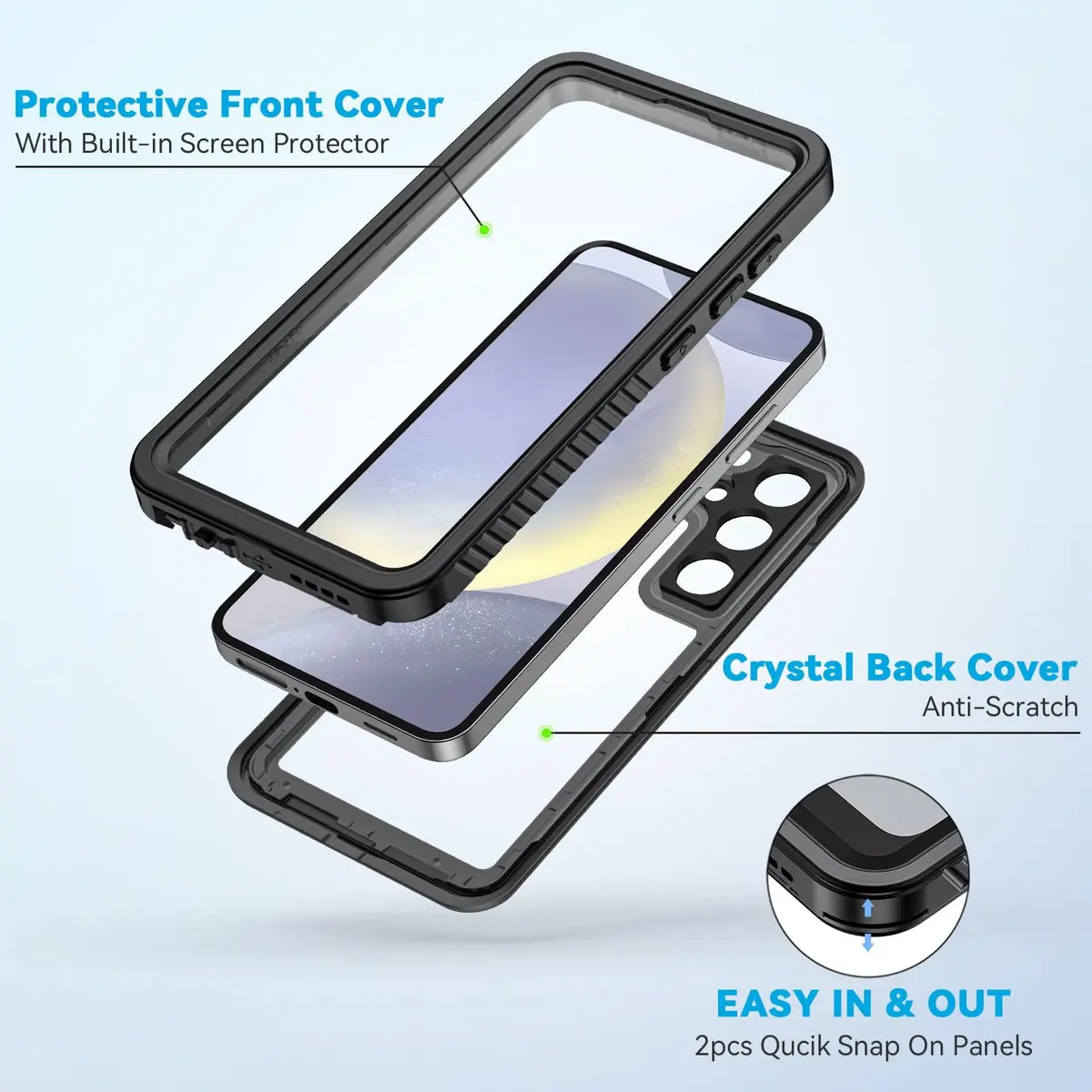 Lanhiem Waterproof Phone Case for Samsung Galaxy S24 6.2" | Shockproof & Dustproof - view 3