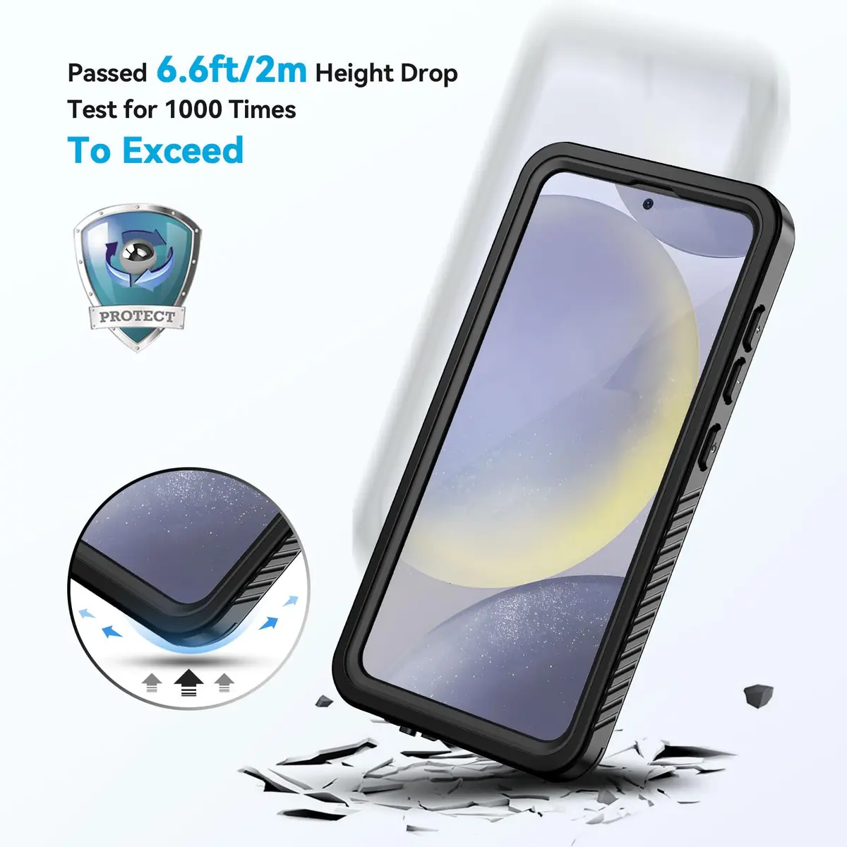 Lanhiem Waterproof Phone Case for Samsung Galaxy S24 6.2" | Shockproof & Dustproof - view 4