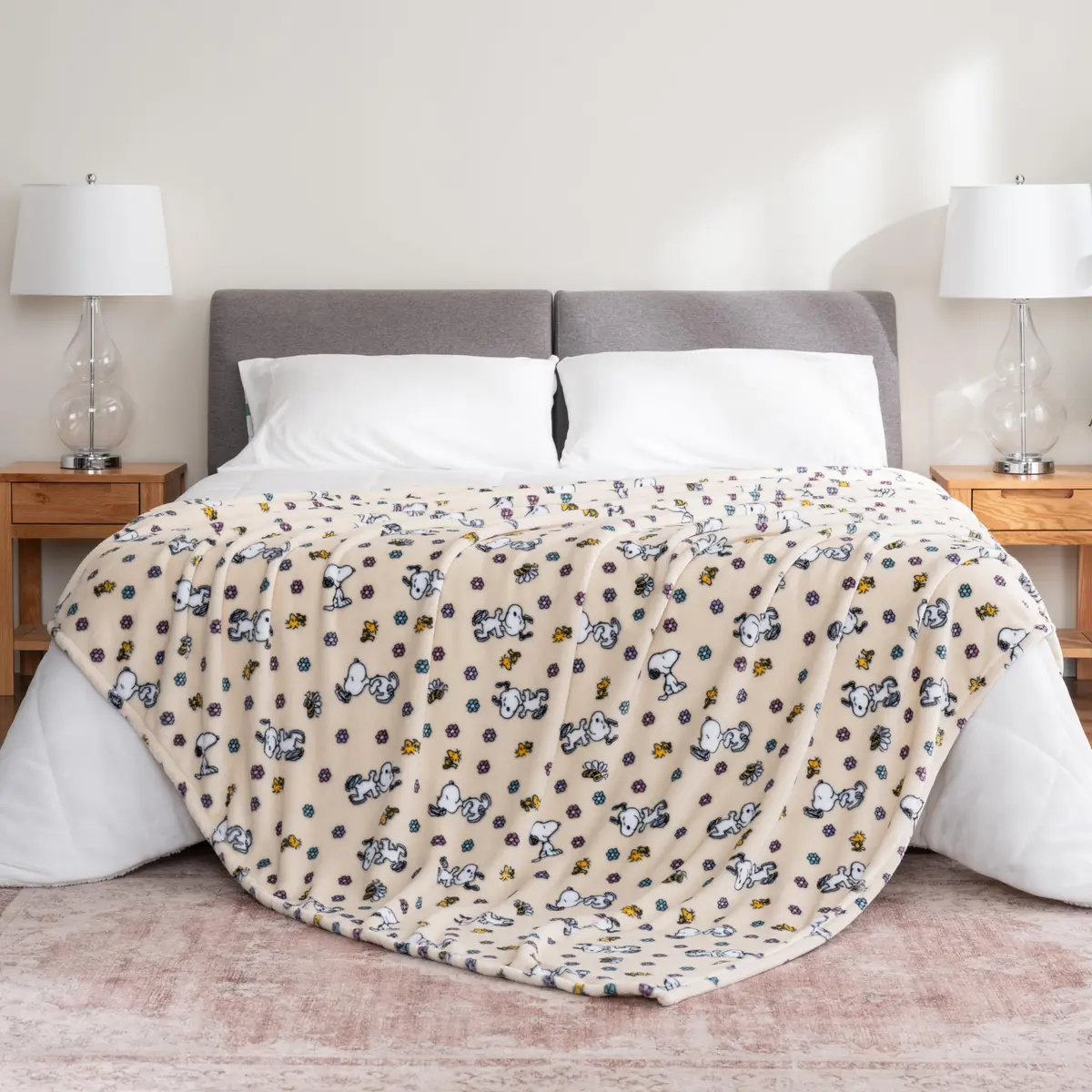 Berkshire Blanket Peanuts® VelvetLoft® Snoopy Plush Blanket Twin 60 in x 90 in | Official Peanuts® Product - view 5