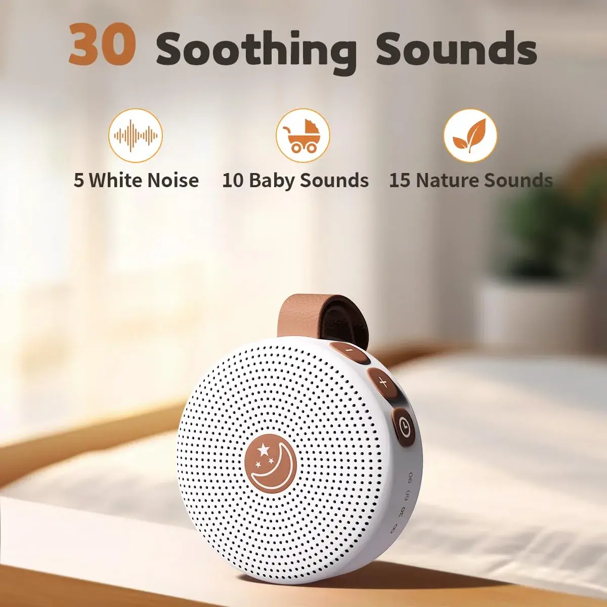BodyHush Mini Portable White Noise Machine | 30 Sounds, 32 Volume Levels, Rechargeable - view 2
