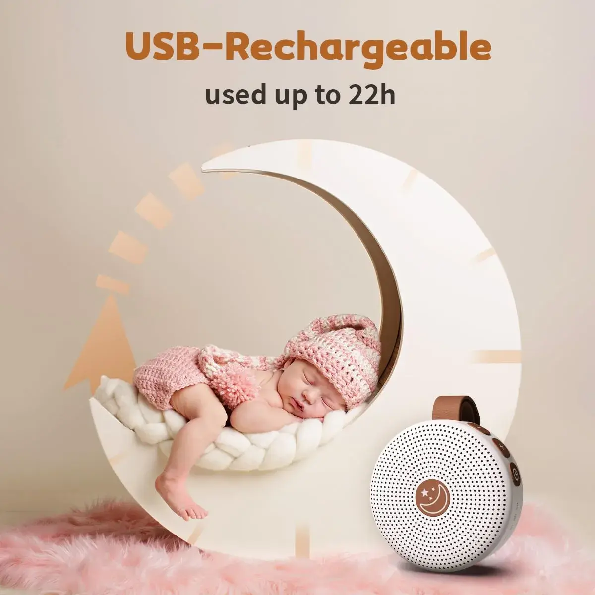 BodyHush Mini Portable White Noise Machine | 30 Sounds, 32 Volume Levels, Rechargeable - view 3