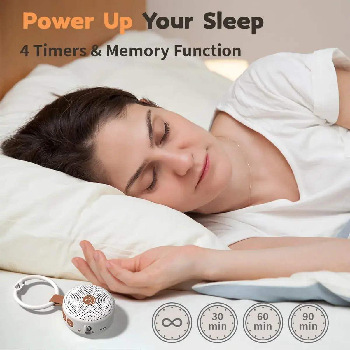 BodyHush Mini Portable White Noise Machine | 30 Sounds, 32 Volume Levels, Rechargeable - view 4