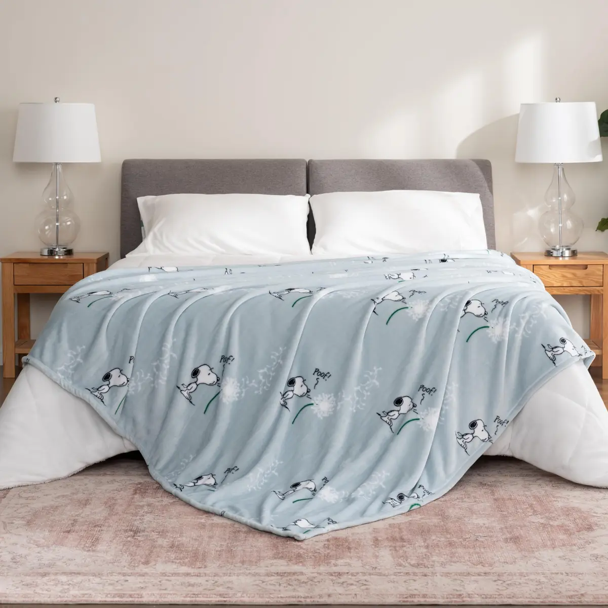 Berkshire Blanket Peanuts® VelvetLoft® Snoopy Plush Blanket Twin 60 in x 90 in | Official Peanuts® Product - view 5