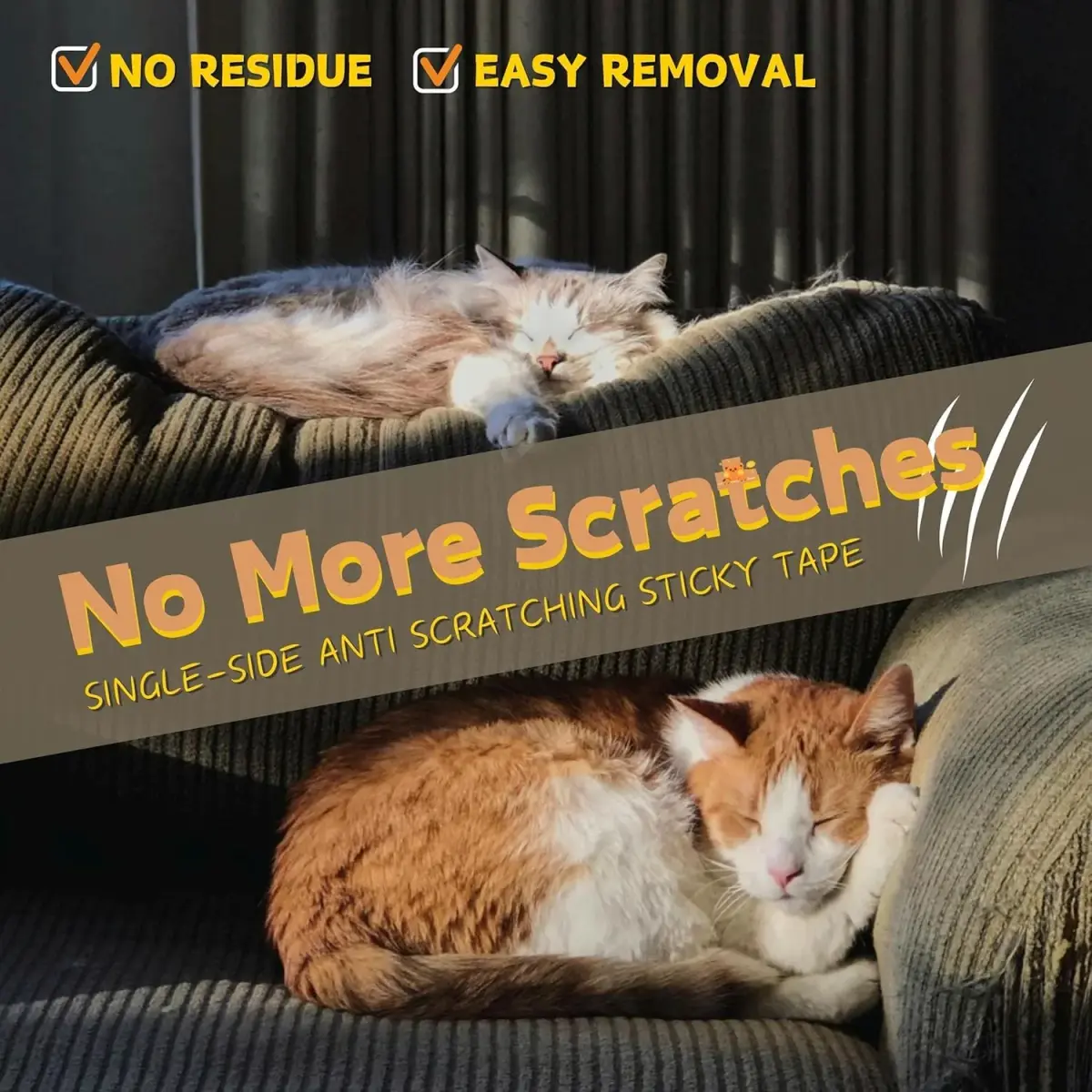 CHUANGSEED Cat Scratch Furniture Protector 200" x 12" | Protects Sofas & Couches from Claws - view 2