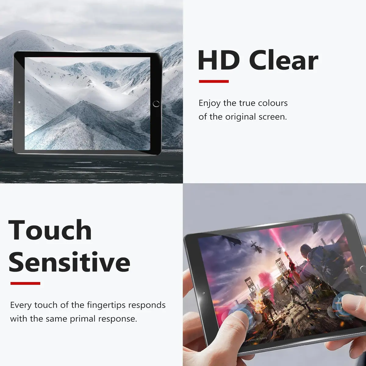 bersem Screen Protector for iPad 9th/8th/7th Generation 10.2 Inch | 9H Tempered Glass, HD Clear, Anti-Scratch, Apple Pencil Compatible - view 5