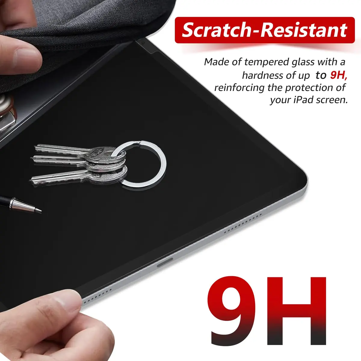 bersem Privacy Screen Protector for iPad Air 13 Inch M4/M3/M2 | Anti-Spy Tempered Glass, 9H Hardness, Bubble-Free Installation - view 5