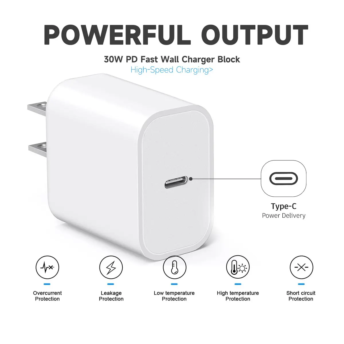 CYQAPC 5V 3A 30W USB Type C Wall Charger Adapter 3 Pack | Fast Charging for iPhone, Samsung & More - view 3