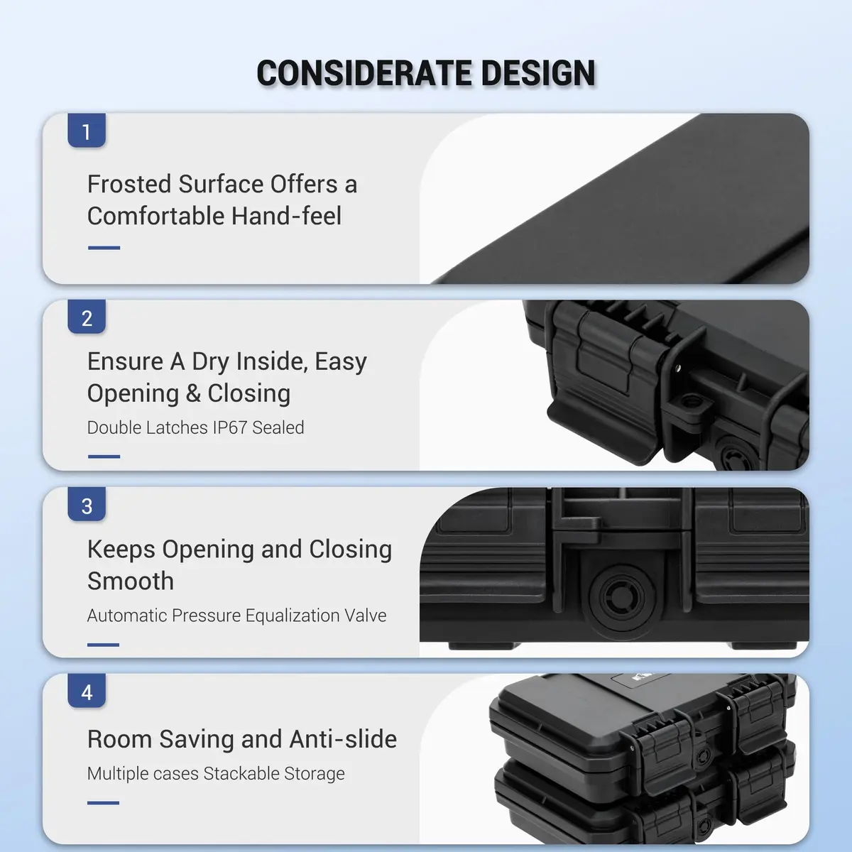 Kiorafoto M.2 NVMe SSD Case 15-Slot Organizer | Water-Resistant & Shockproof for 2280/2260/2242/2230 Drives - view 4