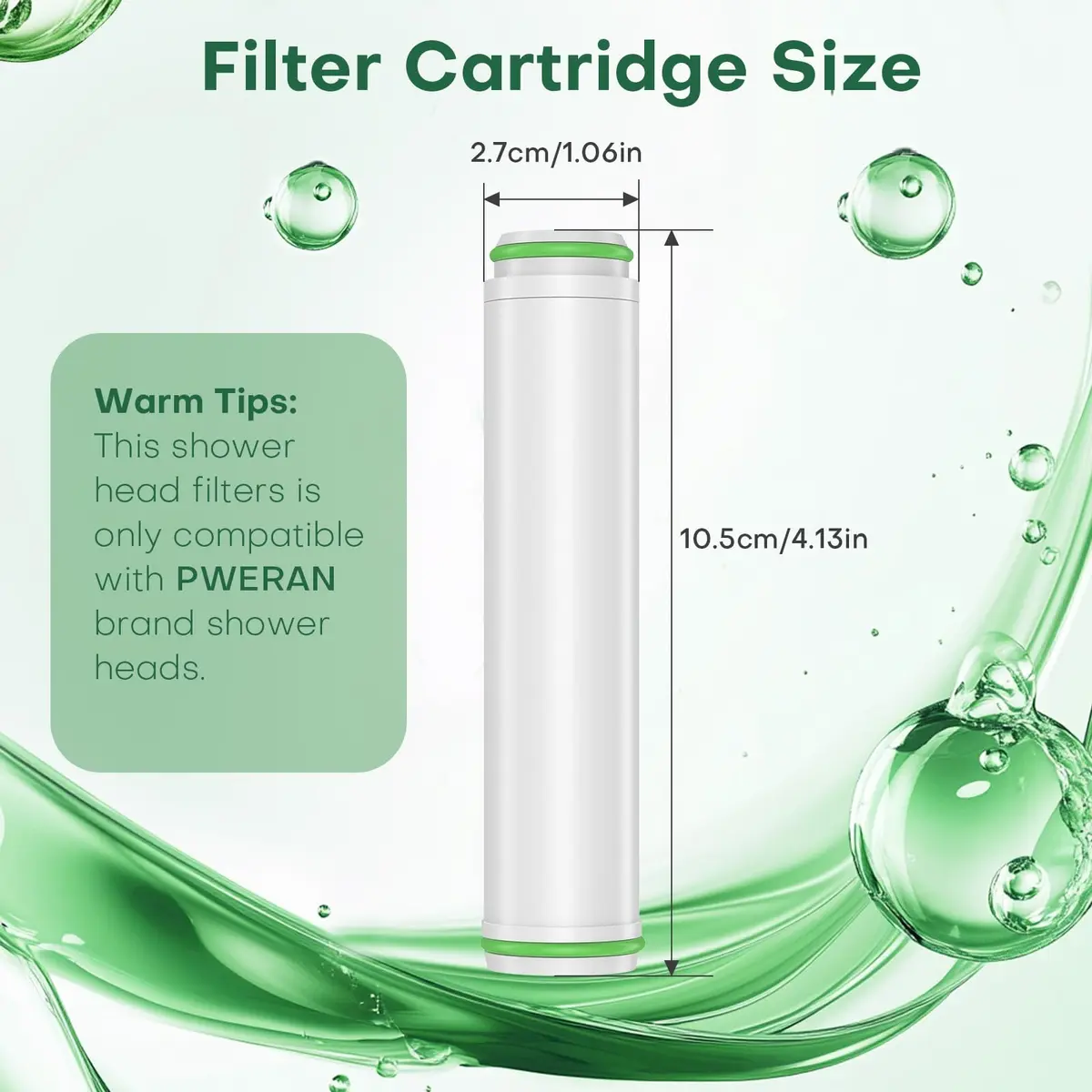 PWERAN Shower Filter 2 Pack | 18-Layer Hard Water Filtration for Skin & Hair - view 7