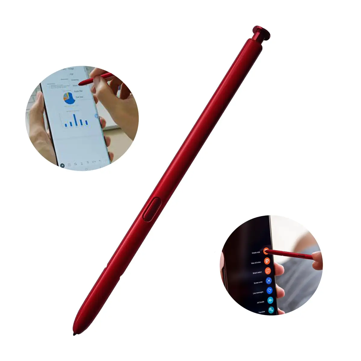 PCTC Note 20 Ultra Stylus Pen Replacement for Samsung Galaxy Note 20/Note 20 Ultra 5G (WithoutBluetooth) Stylus Touch (Red) | Precise Pressure Sensitivity - view 3