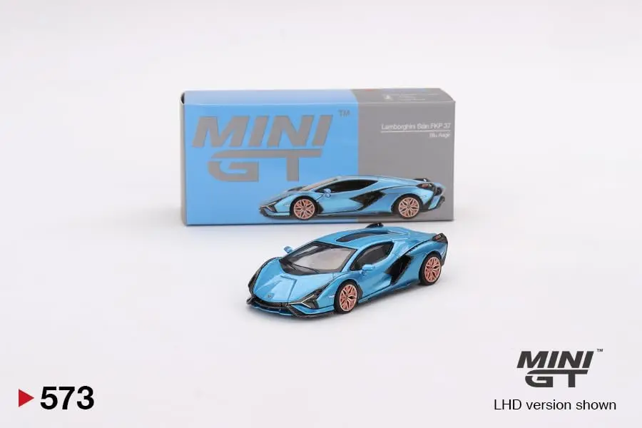 Truescale Miniatures Lambo Sian FKP 37 Blu Aegir Blue Metallic Limited Edition 1/64 Scale (7.62 cm / 3 inches) - view 2
