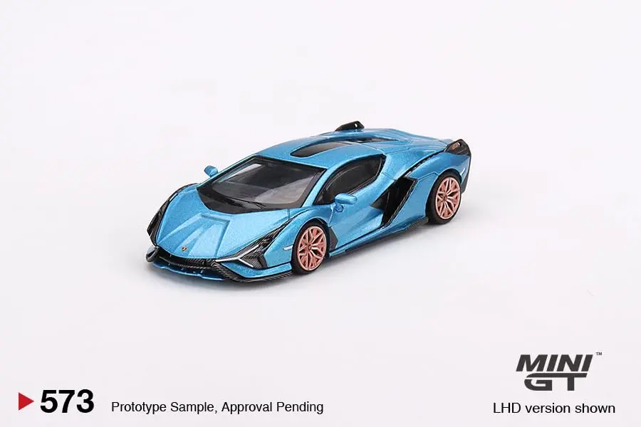 Truescale Miniatures Lambo Sian FKP 37 Blu Aegir Blue Metallic Limited Edition 1/64 Scale (7.62 cm / 3 inches) - view 5