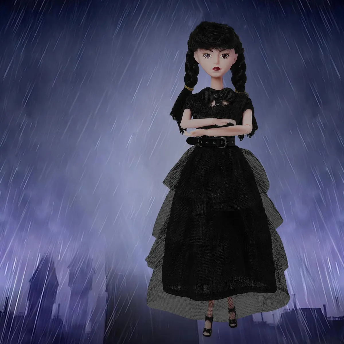 TTSUIMILESS Girls Doll in Gift Box with Black Dress, 11.5 inch Doll, High Heels, Black Hair, Gift for Fans - view 3