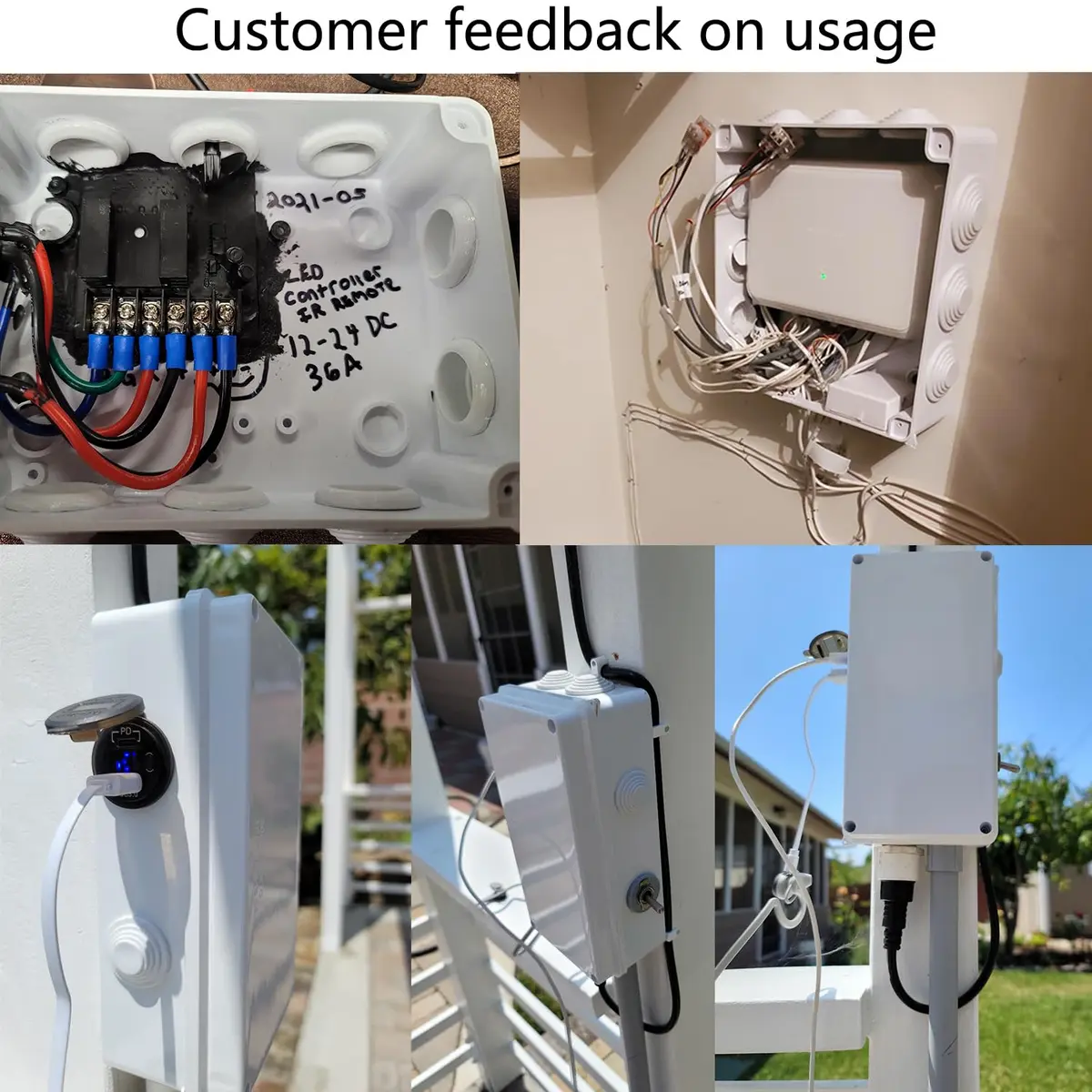 LuSumtly Electrical Box Waterproof Outdoor Junction Box 5.9 x 4.3 x 2.8 inch | Impact-Resistant ABS Enclosure - view 7