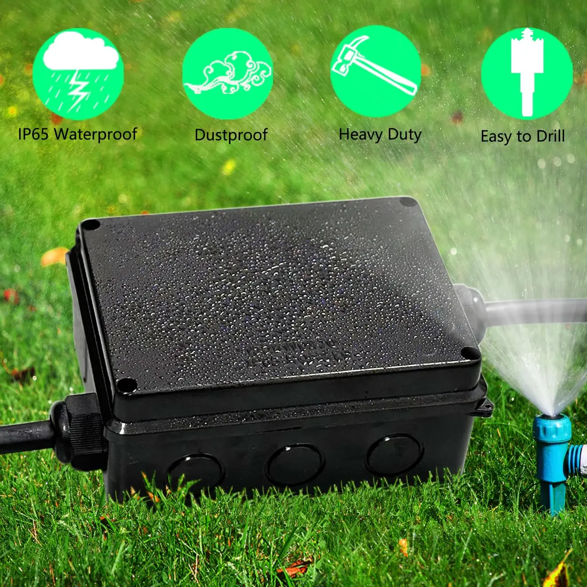 LuSumtly Electrical Box Waterproof Outdoor Junction Box 5.9 x 4.3 x 2.8 inch | Impact-Resistant ABS Enclosure - view 3