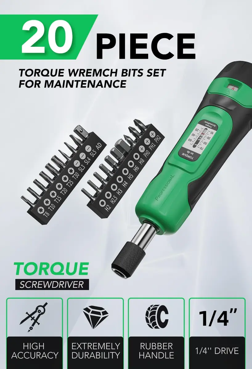 LLAVETOR Torque Screwdriver 10-70 Inch Pounds 6.8 Inch Length | Precision Tool for Bike, Auto, Electronics - view 6