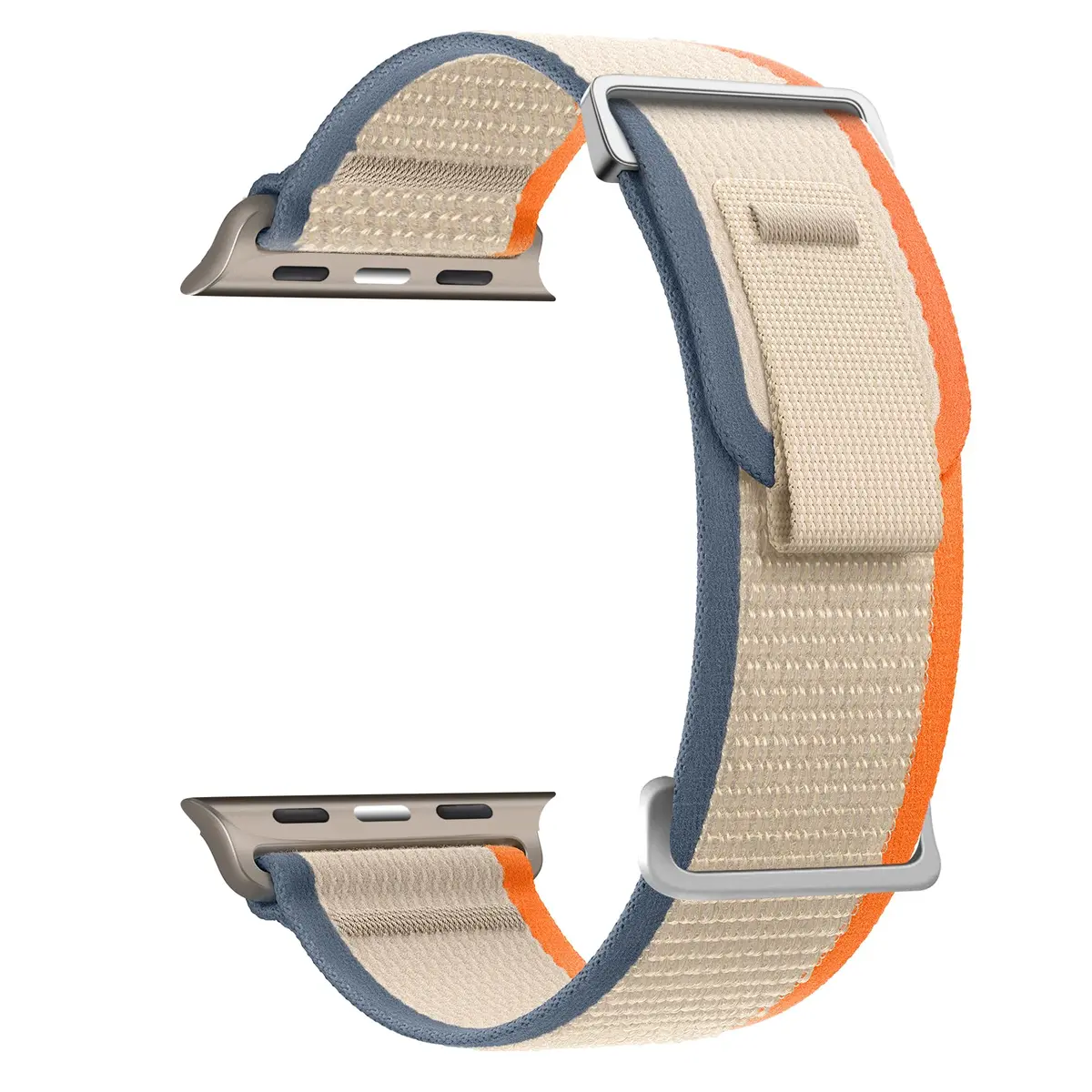 Charmmily Trail Loop Sport Band for Apple Watch Ultra 2/49mm, Series 10/46mm, 9/8/7/6/SE 45mm, 44mm, 42mm - Orange/Beige Woven Nylon - main product image
